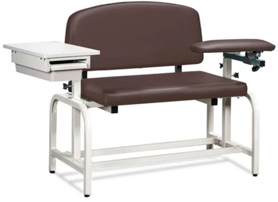 Extra Wide Blood Drawing Chair w/ Flip Arms & Drawer