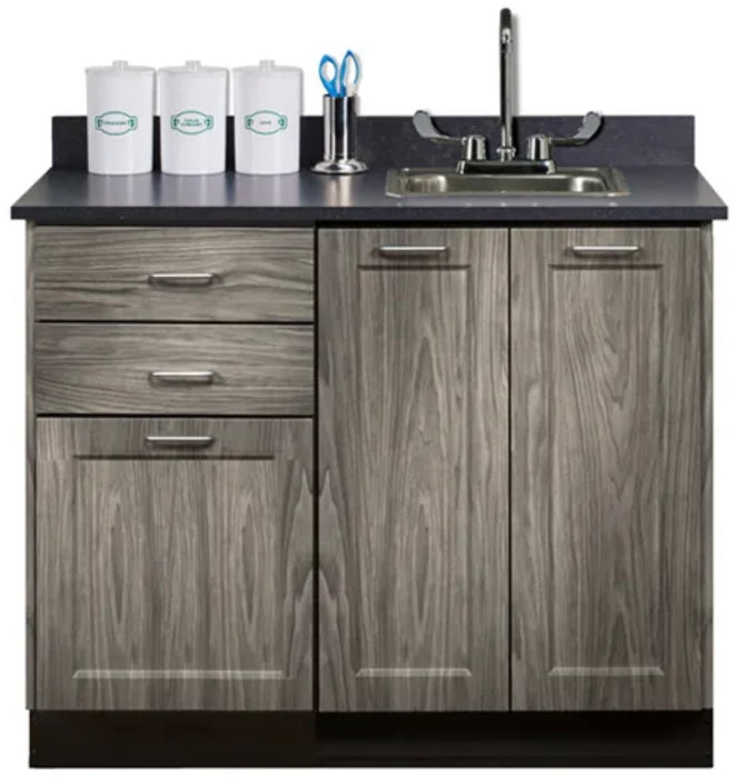42"W Base Cabinet w/ 3-Doors, 2-Drawers & Sink (Fashion Finish)