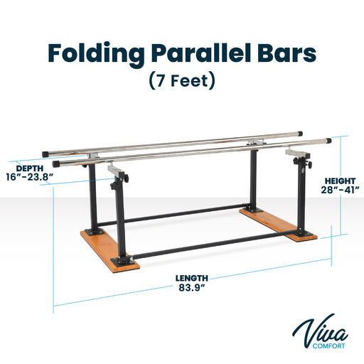 Viva Comfort Folding Parallel Bars - 7 ft