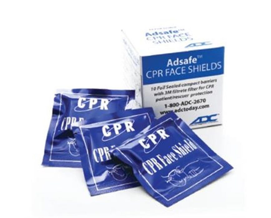 Adsafe Face Shield, Foil Pack, 10/pkg