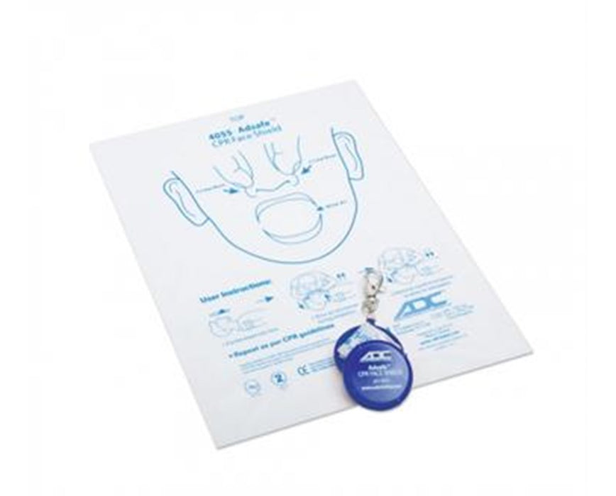 Adsafe CPR Face Shield w/ Keychain - Royal Blue
