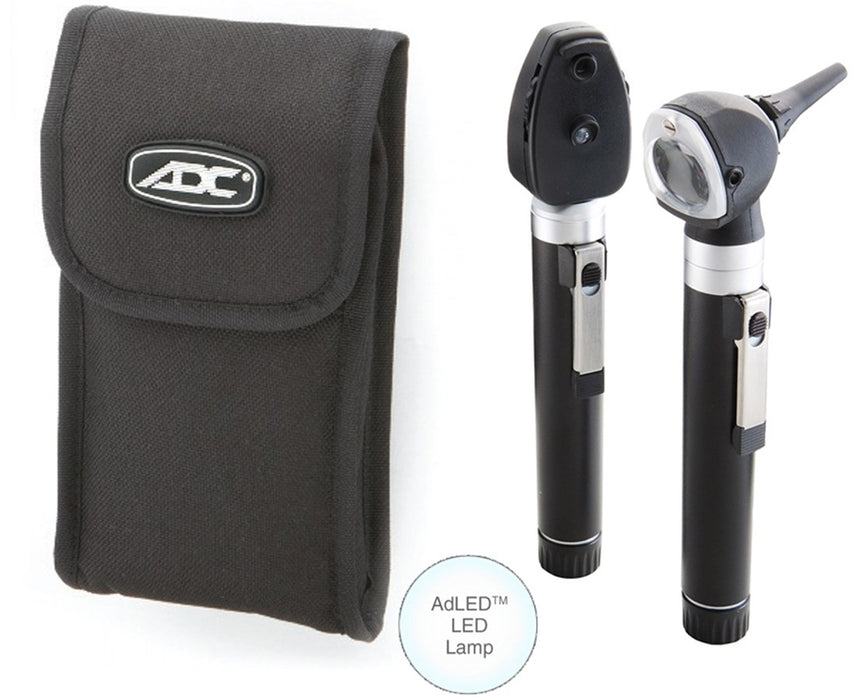 Premium Two Handle Pocket Diagnostic Set With LED Lamp, Soft Case, Black