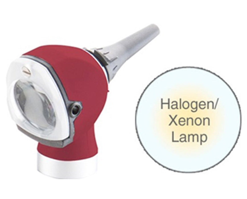 Fiber Optic Pocket Otoscope Head With Halogen Lamp, Burgundy