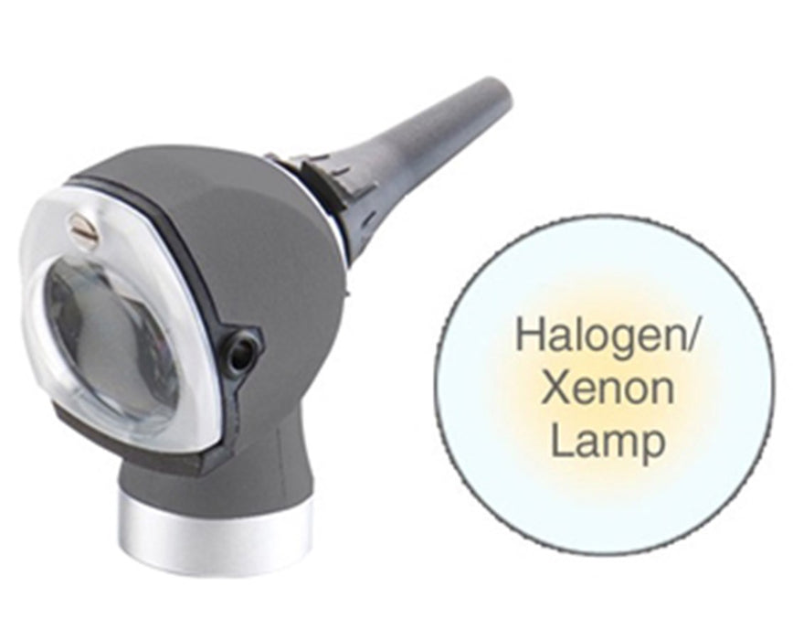 Fiber Optic Pocket Otoscope Head With Halogen Lamp, Gray