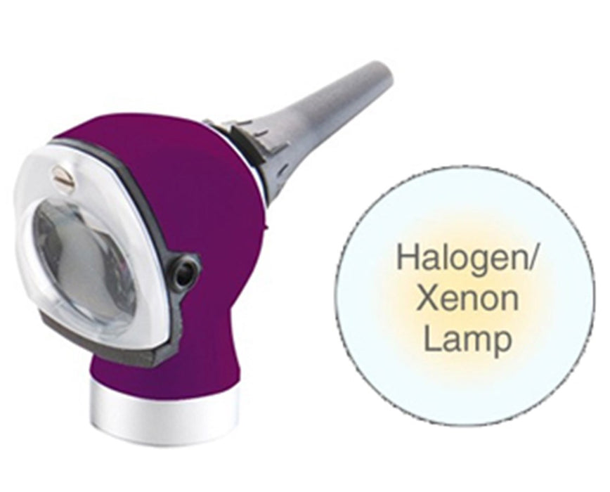 Fiber Optic Pocket Otoscope Head With Halogen Lamp, Purple