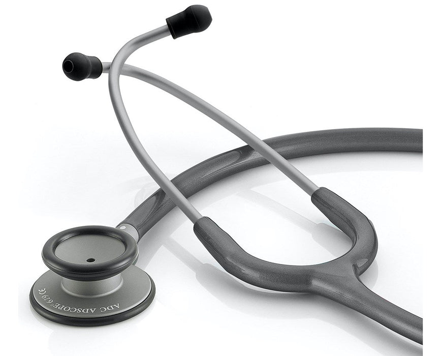 Adscope-Lite Ultra Lite Clinician Stethoscope. Smoke/Metallic Gray