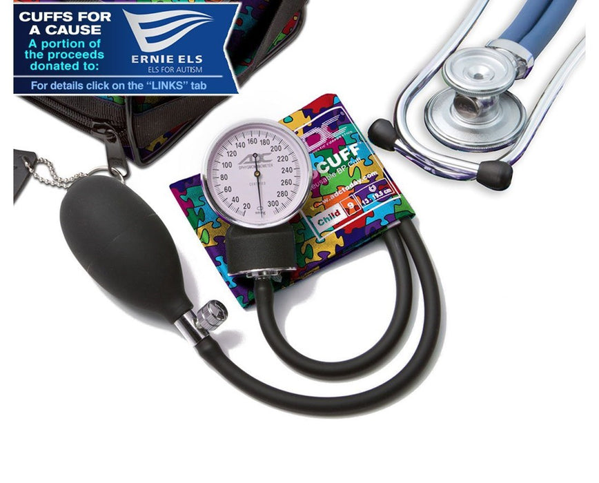 Pro's Combo II Pocket Aneroid Kit with Adscope Sprague Stethoscope - Child - Puzzle Pieces