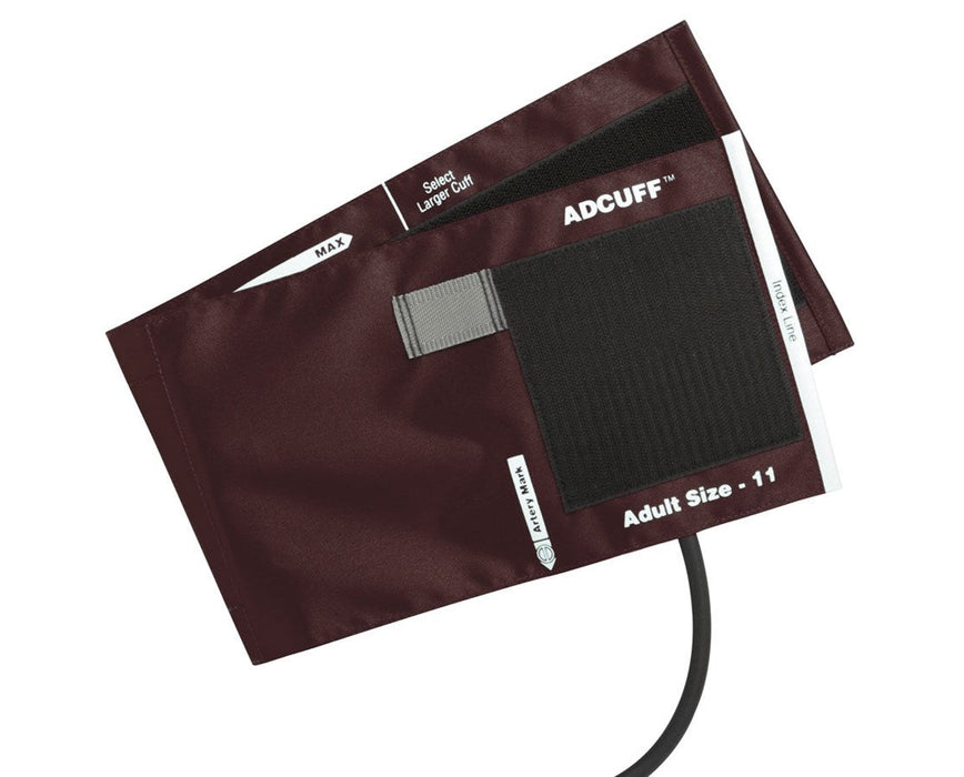 Adcuff Cuff w/ 1-Tube Inflation Bladder. Adult. Burgundy