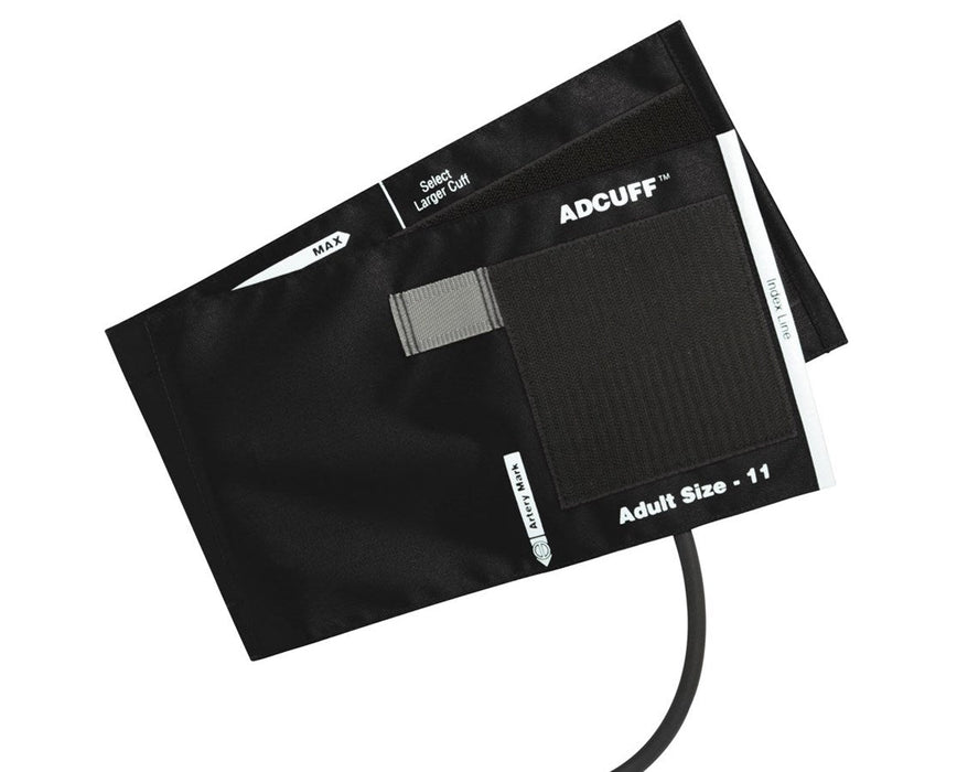 Adcuff Cuff w/ 1-Tube Inflation Bladder. Adult. Black