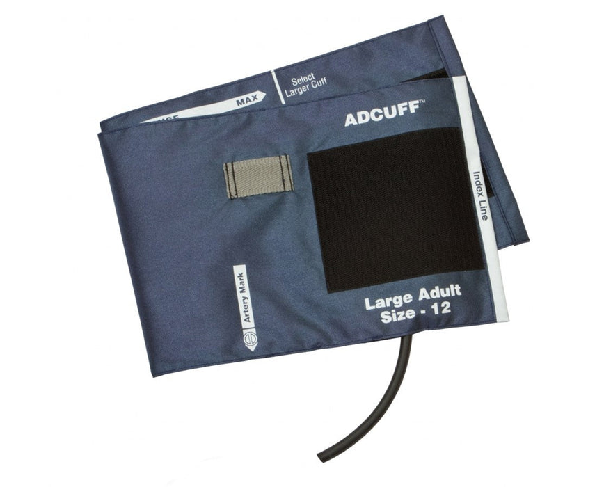 Adcuff Cuff w/ 1-Tube Inflation Bladder. Large Adult. Navy