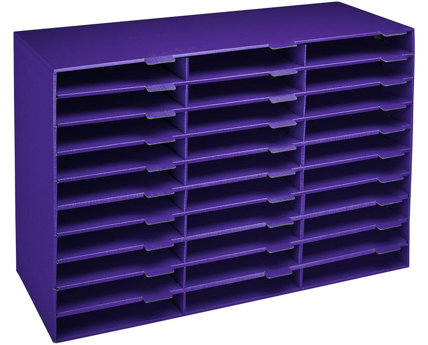 Purple Classroom File Organizer, 30 Slot