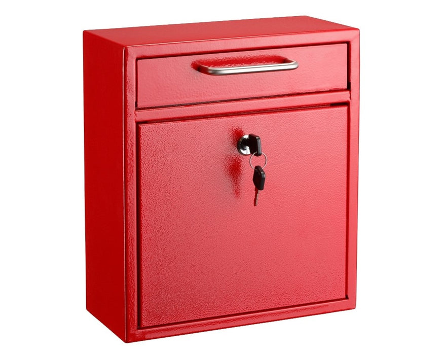 Ultimate Drop Box Wall Mounted Mail Box Red Medium