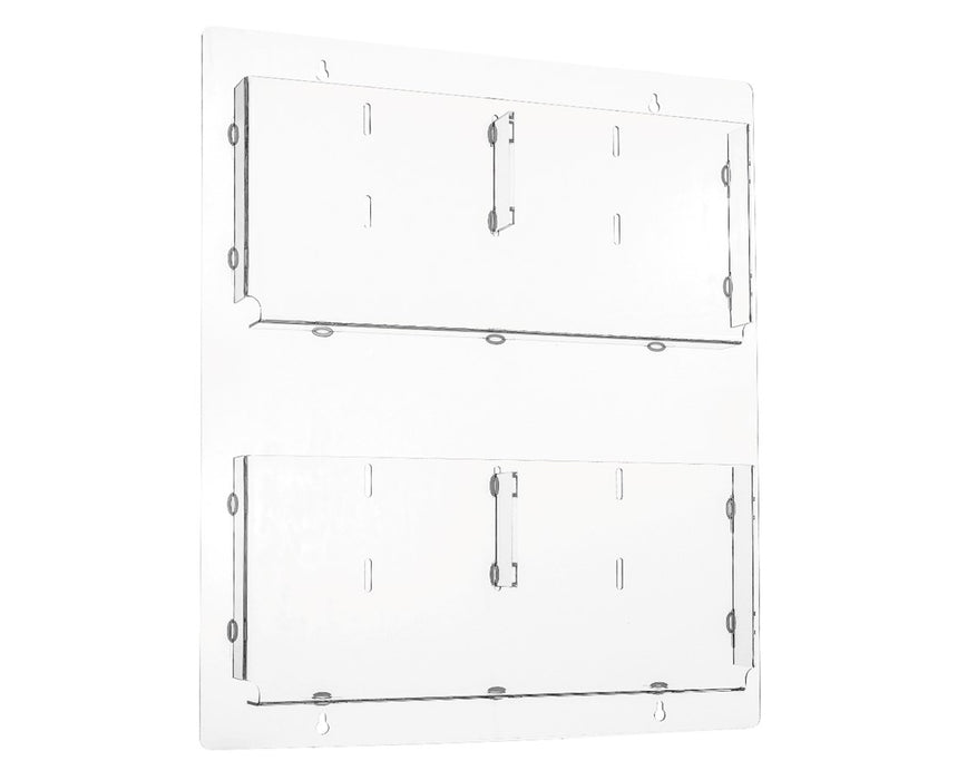 Hanging Magazine Rack with Adjustable Pockets 23" H x 20" W Clear