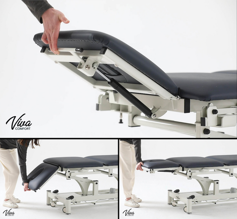 Power Hi-Lo Exam Table. Open Base w/ Adjustable Back & Antimicrobial Upholstery