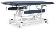 Bariatric Power Hi-Lo Rehab Therapy Table w/ Flat Top, Side Rails w/ Casters & Antimicrobial Upholstery