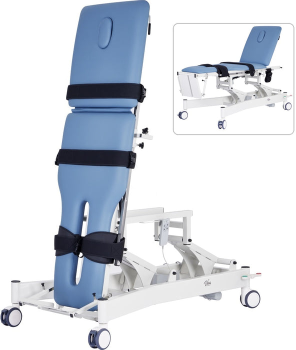 Power Hi-Lo Rehab Therapy Tilt Table w/ Adjustable Back, Footrest & Antimicrobial Upholstery