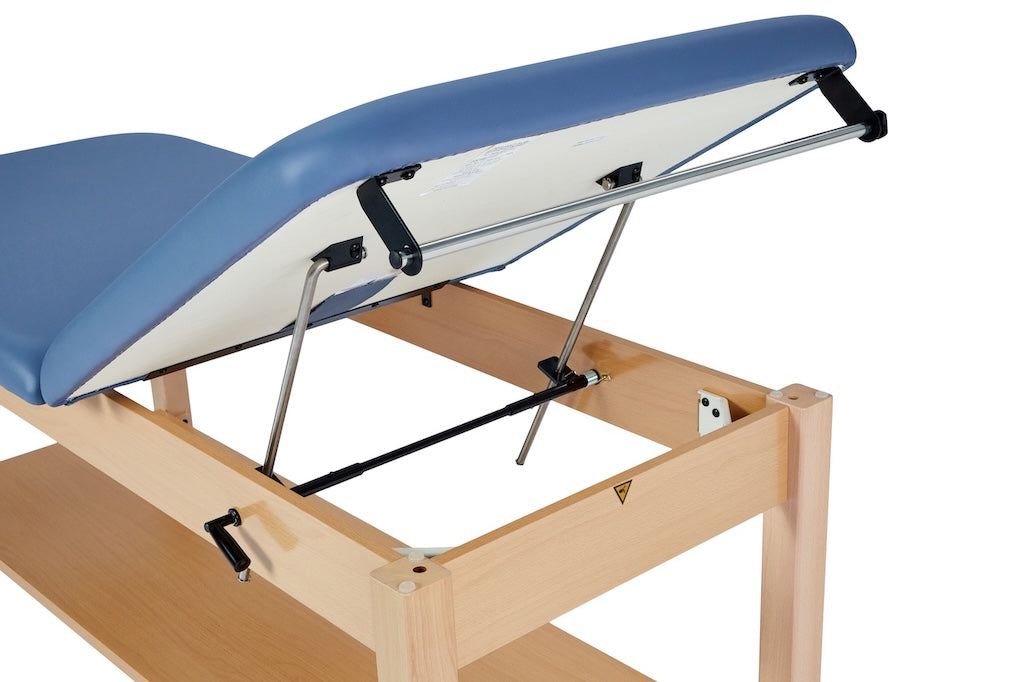 Aristo H-Brace Treatment Table w/ Adjustable Back, Shelves & Antimicrobial Upholstery