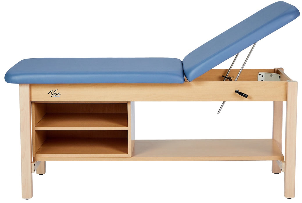 Aristo H-Brace Treatment Table w/ Adjustable Back, Shelves & Antimicrobial Upholstery