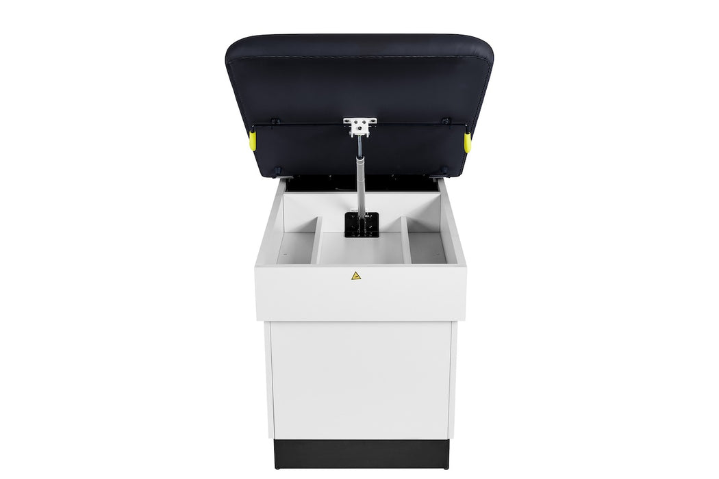 Slim Line Cabinet Exam Table w/ Adjustable Back, Step Stool & Antimicrobial Upholstery (Stirrups Option)