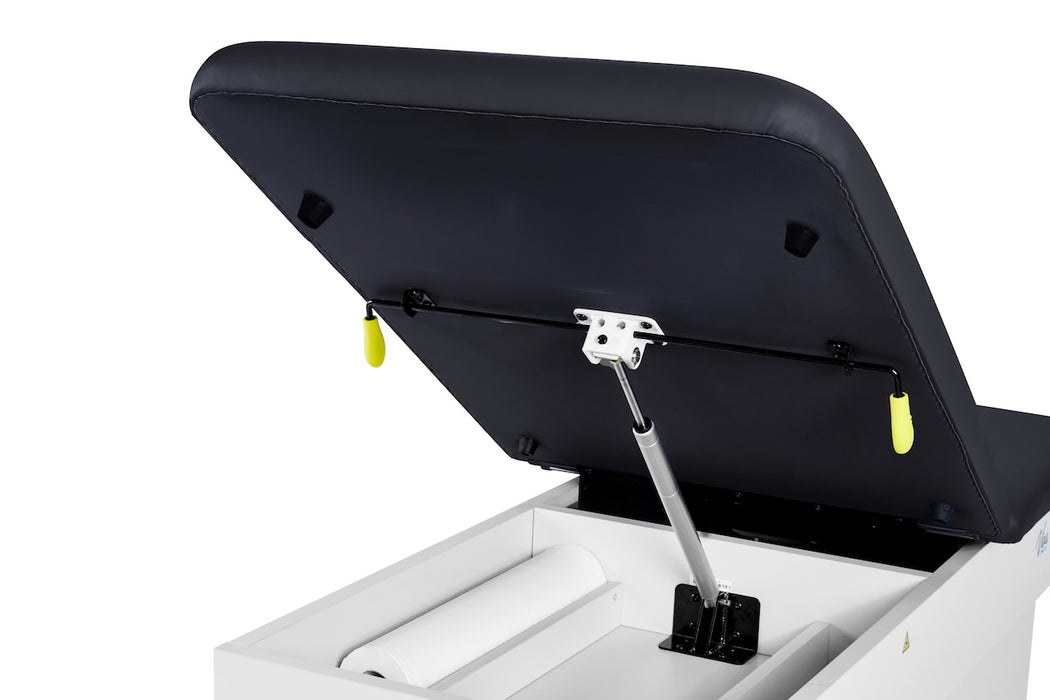 Slim Line Cabinet Exam Table w/ Adjustable Back, Step Stool & Antimicrobial Upholstery (Stirrups Option)