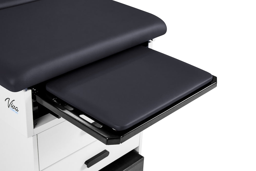 Slim Line Cabinet Exam Table w/ Adjustable Back, Step Stool & Antimicrobial Upholstery (Stirrups Option)