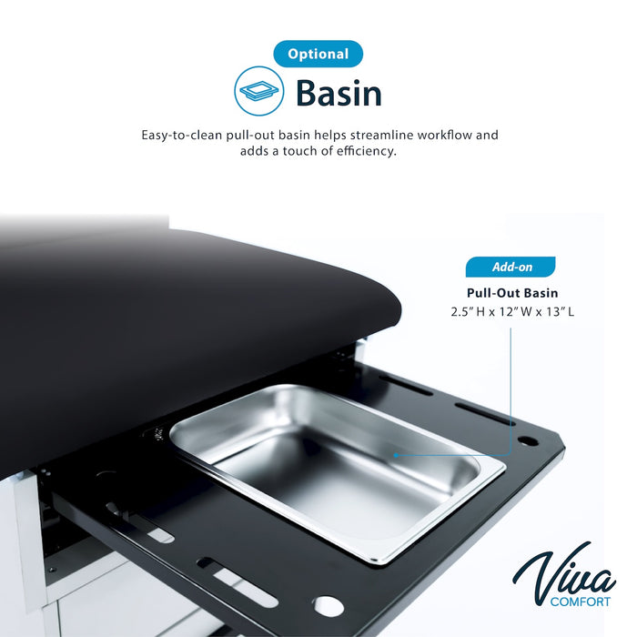 Slim Line Cabinet Exam Table w/ Adjustable Back, Step Stool & Antimicrobial Upholstery (Stirrups Option)