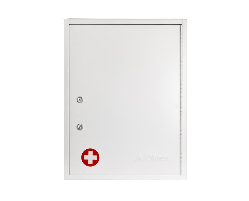Large Steel Medication Cabinet, Dual Lock - White