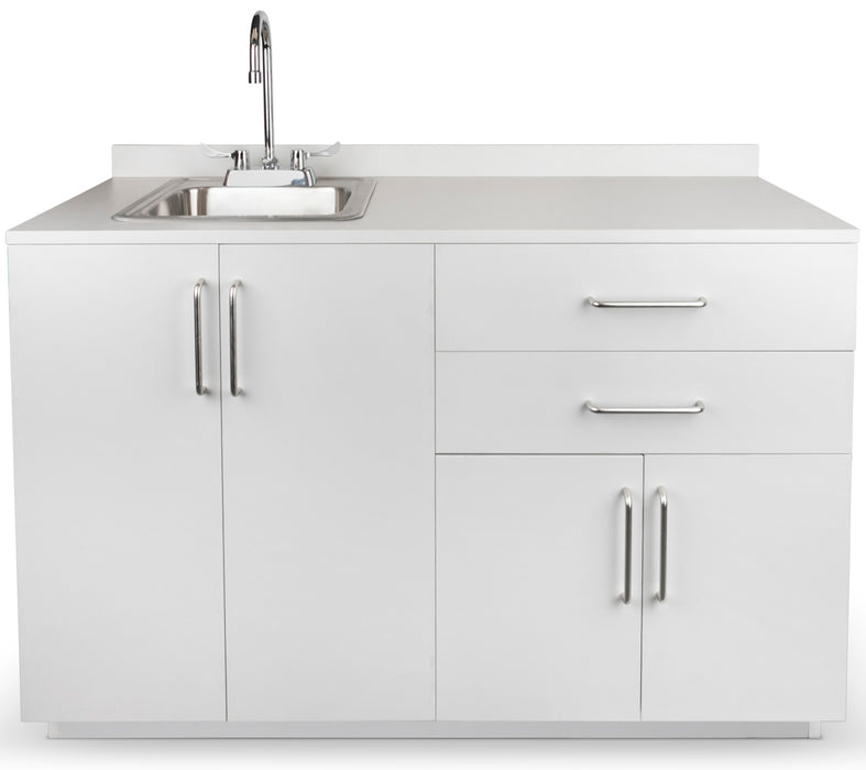 48"W Base Cabinet. 4 Doors & 2 Drawers (Sink Option)
