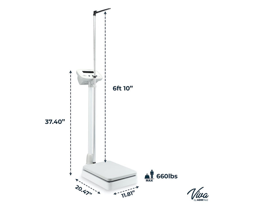 Digital Physician Scale with Height Rod