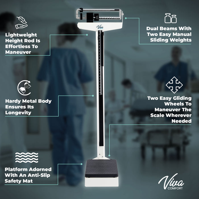 Physician Beam Scale with Height Rod