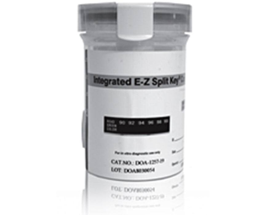 Integrated E-Z Split Key Cup, 10 Panel Drug Test - 25/bx