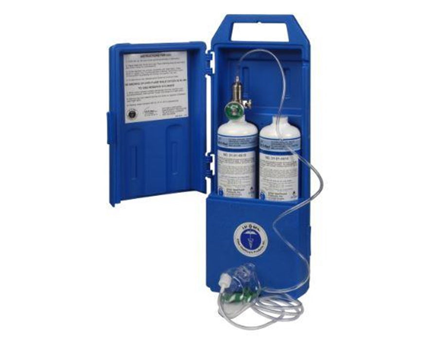 Lif-O-Gen Portable Emergency Oxygen Kit with Disposable Cylinders - 30-Minute Kit