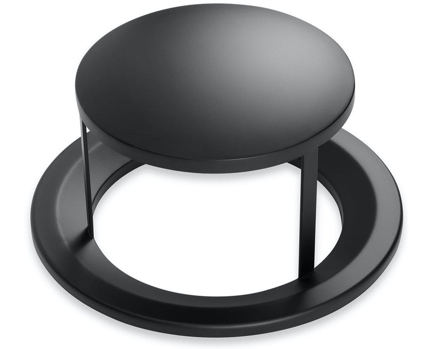 Rain Bonnet Lid for Round, 32-Gallon Outdoor Trash Container with Slatted Recycled Plastic Panels