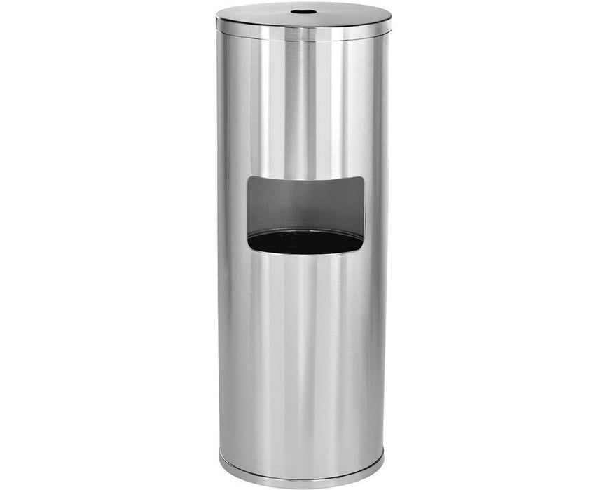 Floor Stand Gym Wipe Dispenser & Trash Can