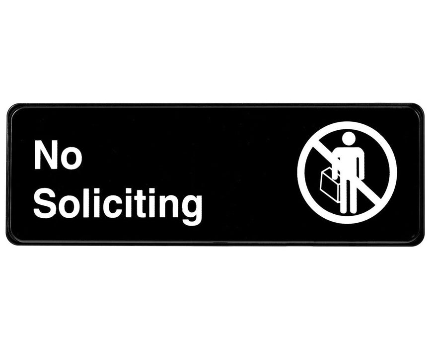 No Soliciting Sign, 3x9