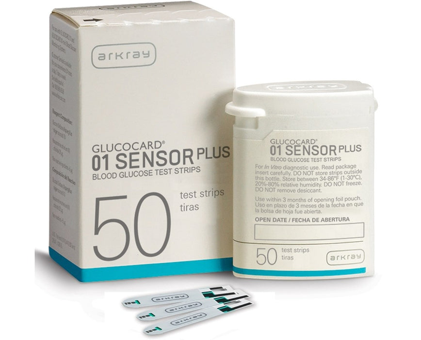 GLUCOCARD 01 Sensor Plus Test Strips - 50/bx