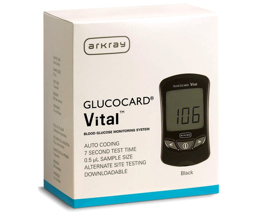 Glucocard Vital Blood Glucose Black Meter Kit Basic Kit