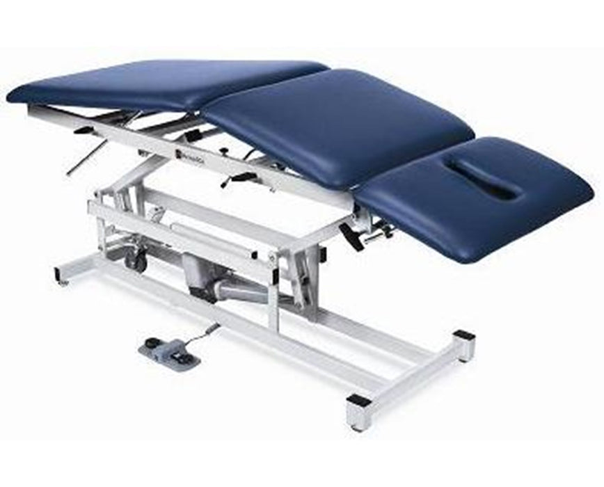 Power Hi-Lo Treatment Table w/ 3-Section Top (Adjustable Back, Adjustable Headrest, Elevating Midsection & Casters), 500 lbs Capacity
