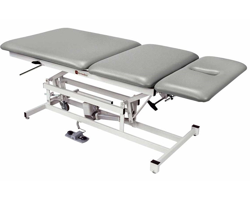 Bariatric Power Hi-Lo Treatment Table w/ Adjustable Back & 3 Section Top. 34"W