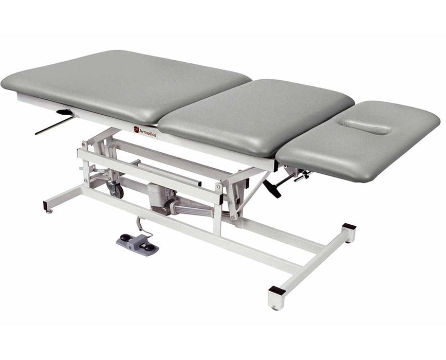 Power Hi-Lo Treatment Table w/ 3-Section Top (Adjustable Back, Adjustable Headrest & Elevating Midsection), 500 lbs Capacity