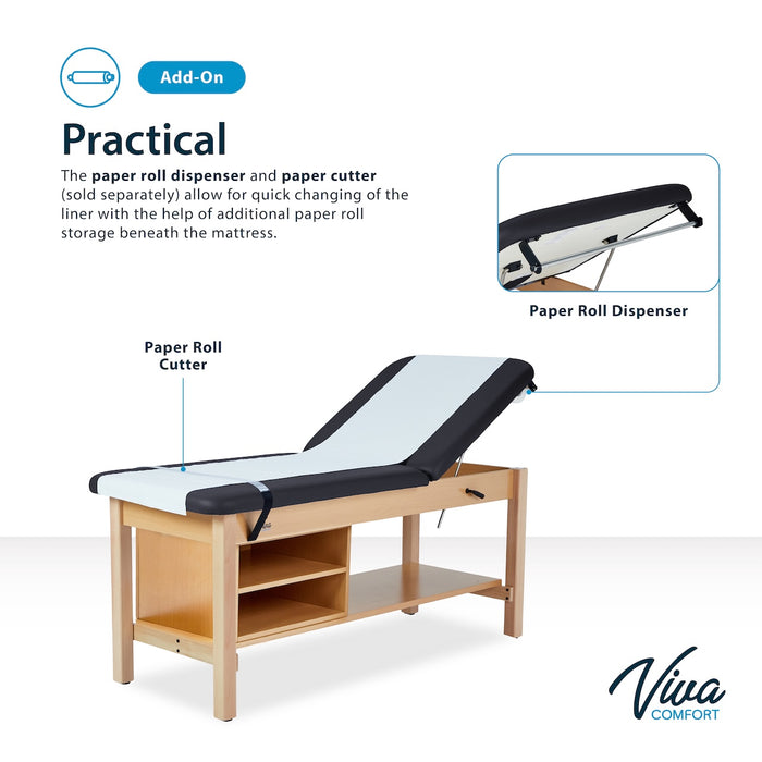 Aristo H-Brace Treatment Table w/ Adjustable Back, Shelves & Antimicrobial Upholstery