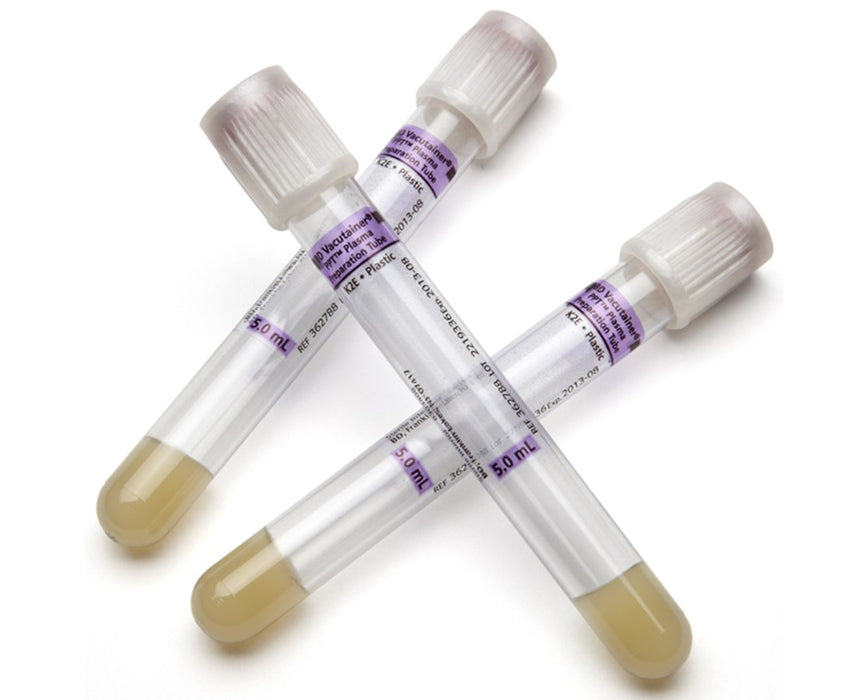 Vacutainer EDTA Tubes 13 x 100 mm, 5.0 mL, Hemogard, K2EDTA 9 mg, 1000/Case