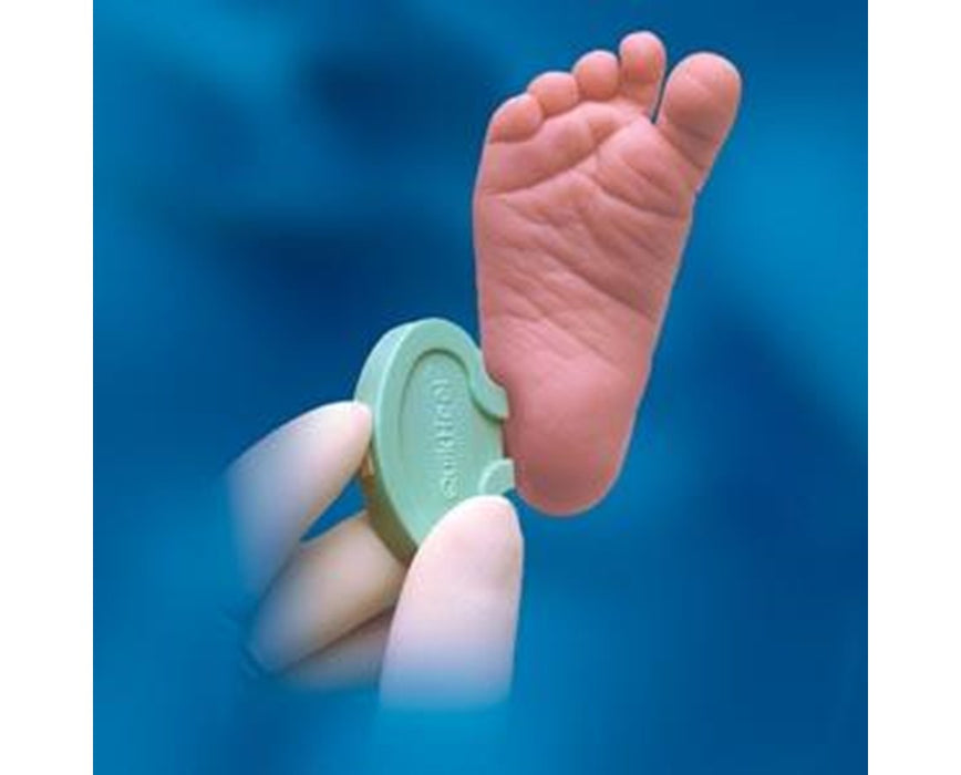 Quikheel Infant Incision Lancet: Teal, 1.0mm D x 2.5mm L (50/Box)