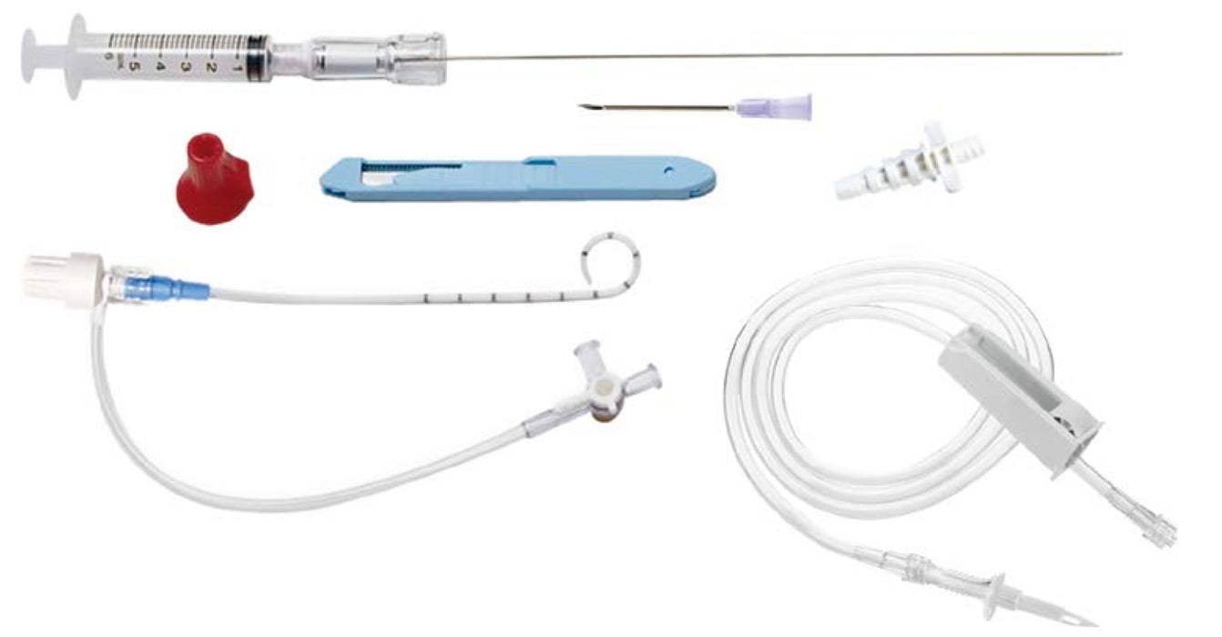 Safe-T-Centesis 6 FR Catheter Drainage Kit, 10/Cs