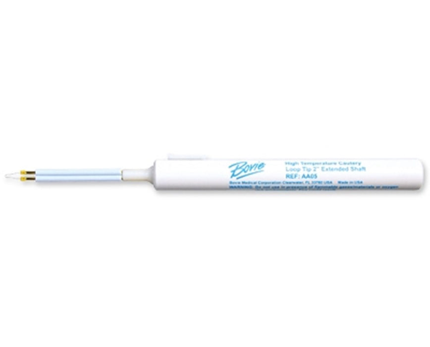 High-Temperature Battery-Operated Cautery Loop tip w/extended 2" shaft, 2200 F - 10/bx