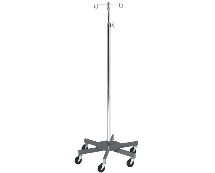 Large Infusion Pump Stand 4-Ram's Horn Hook