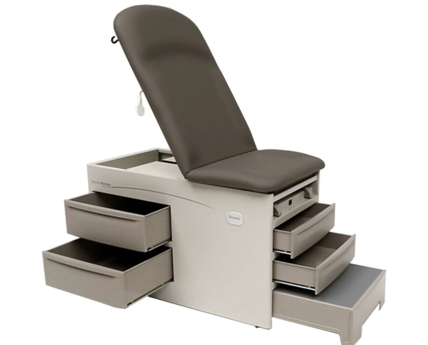 Access Exam Table w/ Drawers & Adjustable Back. Pelvic Tilt and Drawer Heater