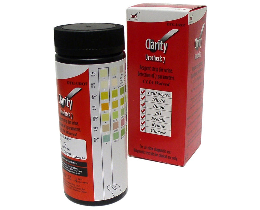 Urocheck 7 Reagent Strips, 100/bx