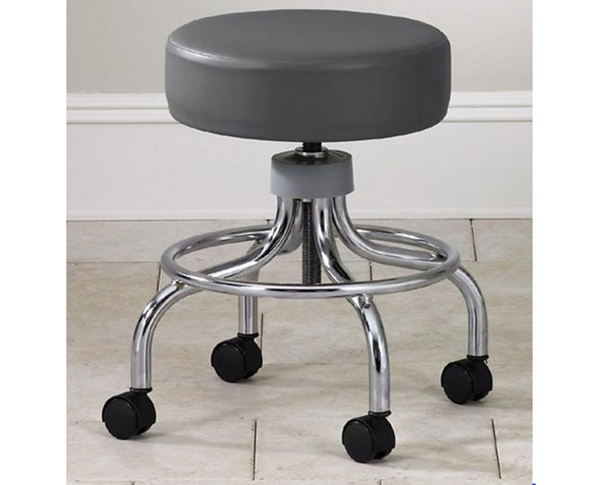 Chrome Base Stool with Circular Foot Ring