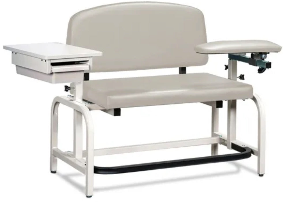 Bariatric Blood Drawing Chair with Padded Flip Arms - Drawer Included